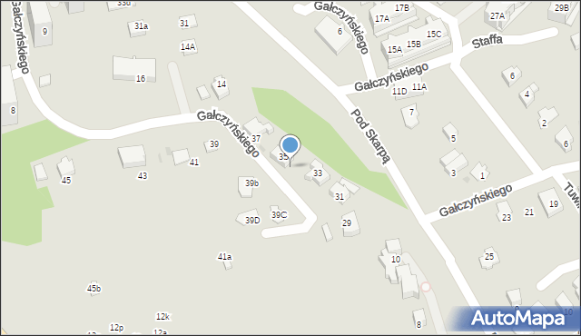Ustroń, Gałczyńskiego Konstantego Ildefonsa, 35b, mapa Ustroń