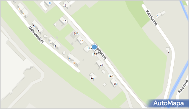 Wałbrzych, Gagarina Jurija, 12B, mapa Wałbrzycha