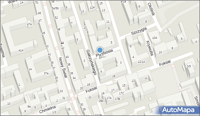 Warszawa, Gałczyńskiego Konstantego Ildefonsa, 37, mapa Warszawy