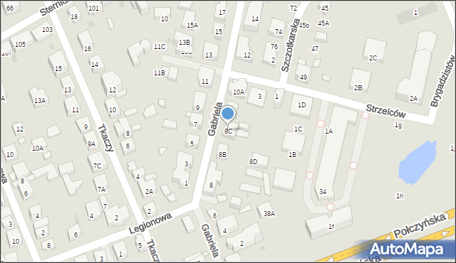 Warszawa, Gabriela, 8C, mapa Warszawy