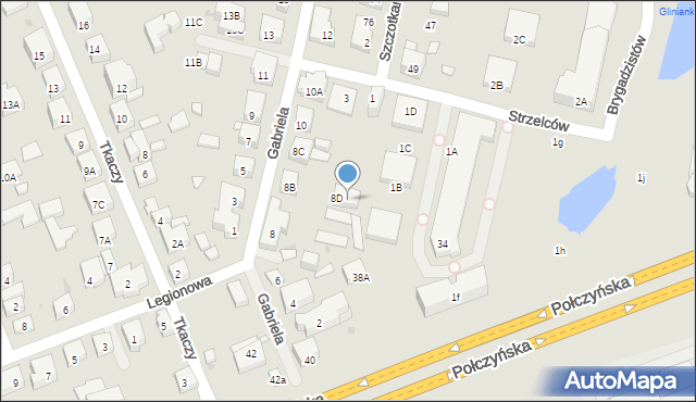 Warszawa, Gabriela, 8E, mapa Warszawy