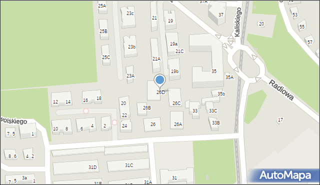 Warszawa, Gąsiorowskiego Wacława, 26D, mapa Warszawy