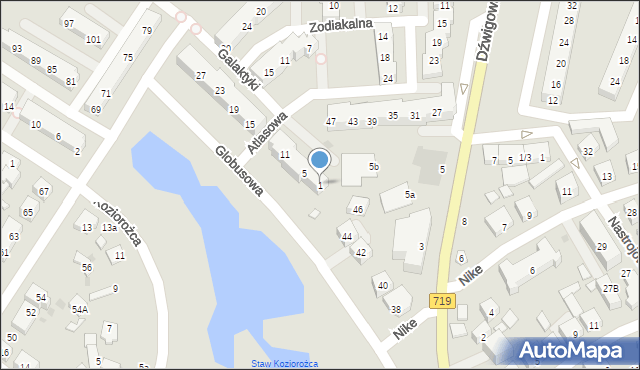 Warszawa, Galaktyki, 1, mapa Warszawy