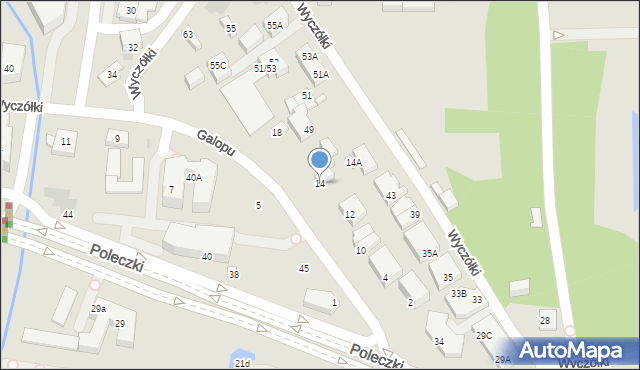 Warszawa, Galopu, 14, mapa Warszawy