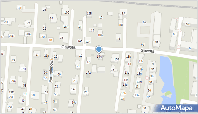 Warszawa, Gawota, 15A, mapa Warszawy