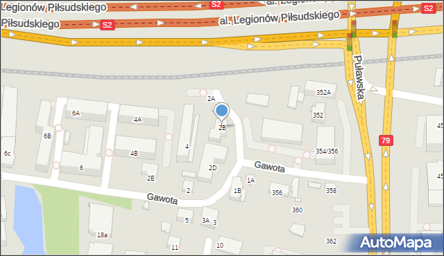 Warszawa, Gawota, 2B, mapa Warszawy
