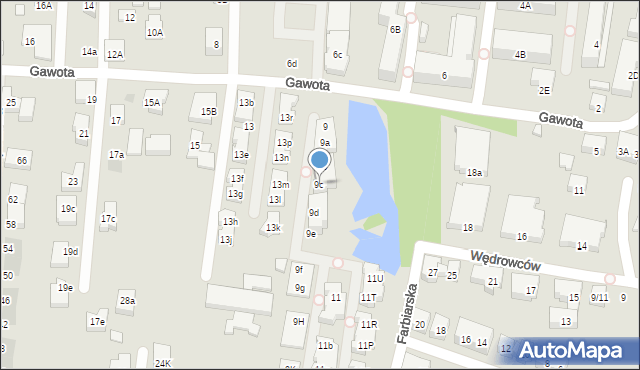 Warszawa, Gawota, 9c, mapa Warszawy