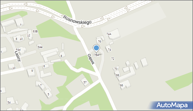Warszawa, Gąsek, 76A, mapa Warszawy