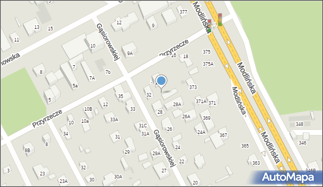 Warszawa, Gąsiorowskiej Natalii, 32a, mapa Warszawy