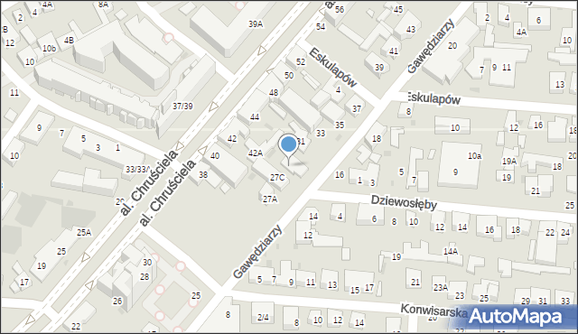 Warszawa, Gawędziarzy, 29, mapa Warszawy