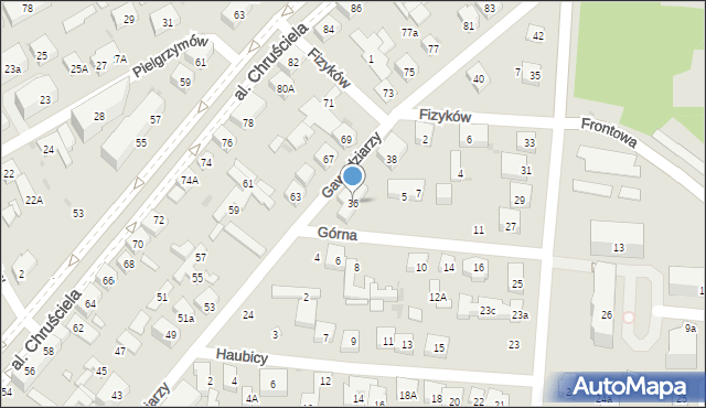 Warszawa, Gawędziarzy, 36, mapa Warszawy