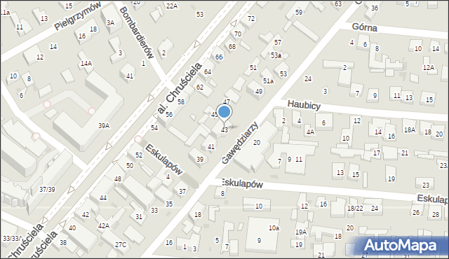 Warszawa, Gawędziarzy, 43, mapa Warszawy