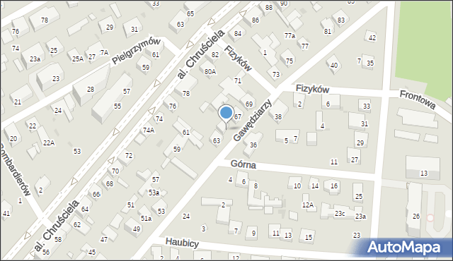 Warszawa, Gawędziarzy, 65, mapa Warszawy