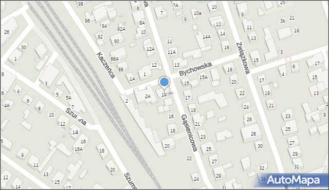 Warszawa, Gąsienicowa, 14, mapa Warszawy