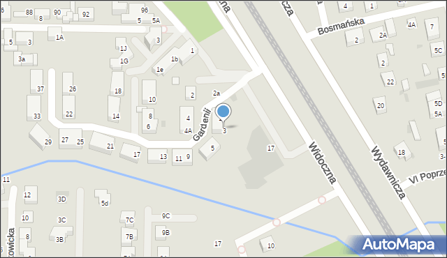 Warszawa, Gardenii, 3, mapa Warszawy