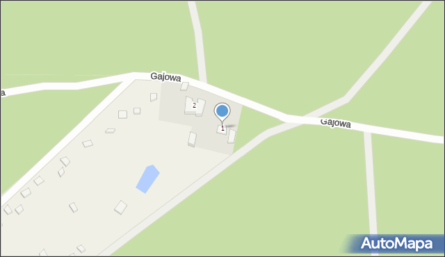 Wilcza Góra, Gajowa, 1, mapa Wilcza Góra