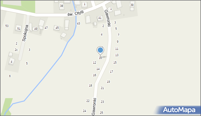 Wilków, Gawronki, 10, mapa Wilków