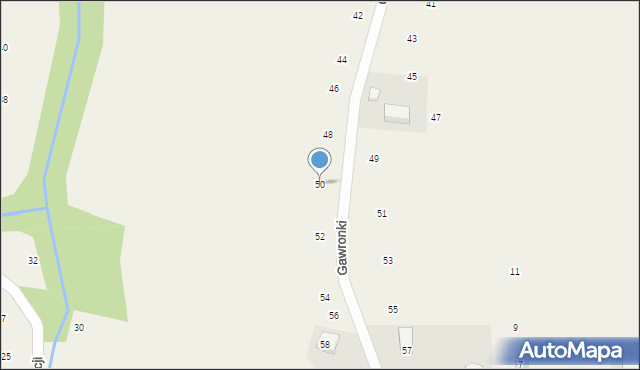 Wilków, Gawronki, 50, mapa Wilków
