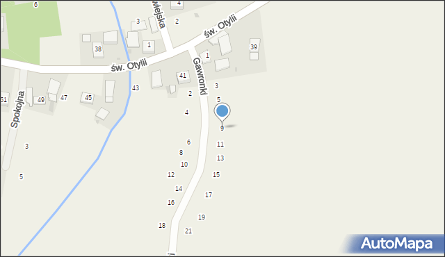 Wilków, Gawronki, 9, mapa Wilków