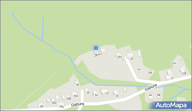 Wisła, Gahura, 28, mapa Wisła