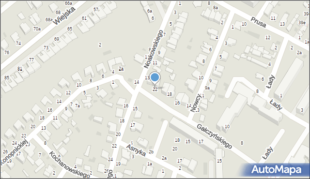 Włocławek, Gałczyńskiego Konstantego Ildefonsa, 22, mapa Włocławka