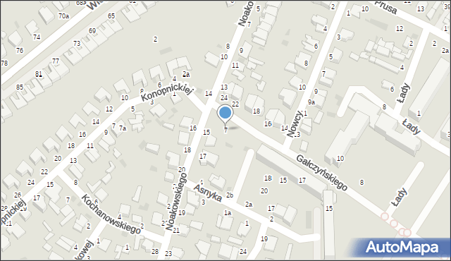 Włocławek, Gałczyńskiego Konstantego Ildefonsa, 7, mapa Włocławka