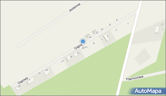 Włoszakowice, Gajowa, 11, mapa Włoszakowice