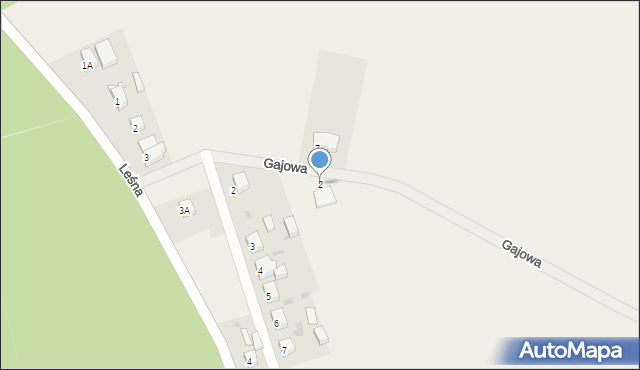 Wójcice, Gajowa, 2, mapa Wójcice