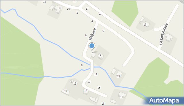 Wola Filipowska, Gajowa, 7, mapa Wola Filipowska