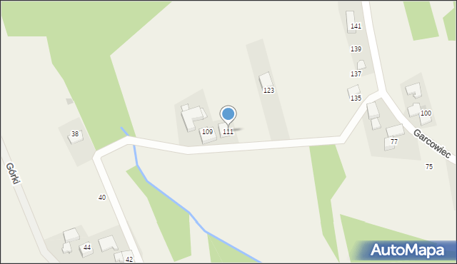 Wola Radziszowska, Garcowiec, 111, mapa Wola Radziszowska