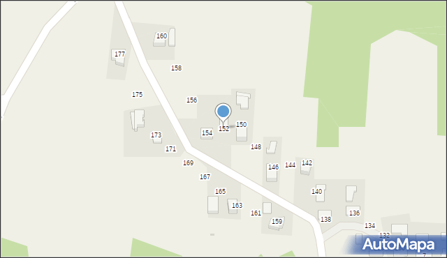 Wola Radziszowska, Garcowiec, 152, mapa Wola Radziszowska