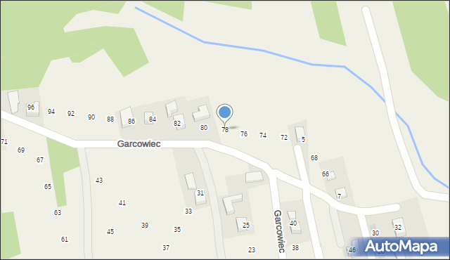 Wola Radziszowska, Garcowiec, 78, mapa Wola Radziszowska