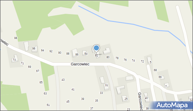 Wola Radziszowska, Garcowiec, 82, mapa Wola Radziszowska
