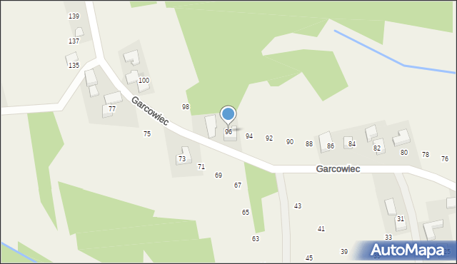 Wola Radziszowska, Garcowiec, 96, mapa Wola Radziszowska
