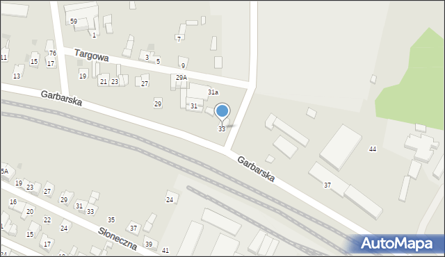 Wolbrom, Garbarska, 33, mapa Wolbrom