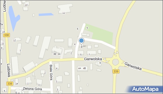 Wołów, Garwolska, 9, mapa Wołów