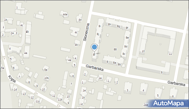 Wolsztyn, Garbarska, 8l, mapa Wolsztyn