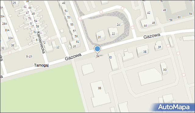 Wrocław, Gazowa, 3A, mapa Wrocławia