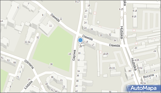 Wrocław, Gajowa, 28, mapa Wrocławia