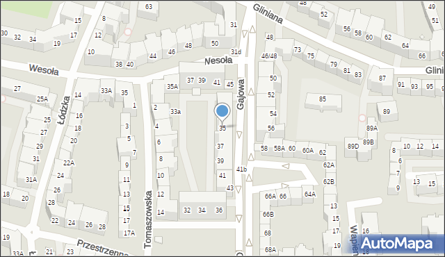 Wrocław, Gajowa, 35, mapa Wrocławia