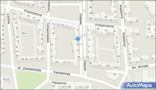 Wrocław, Gajowa, 51, mapa Wrocławia