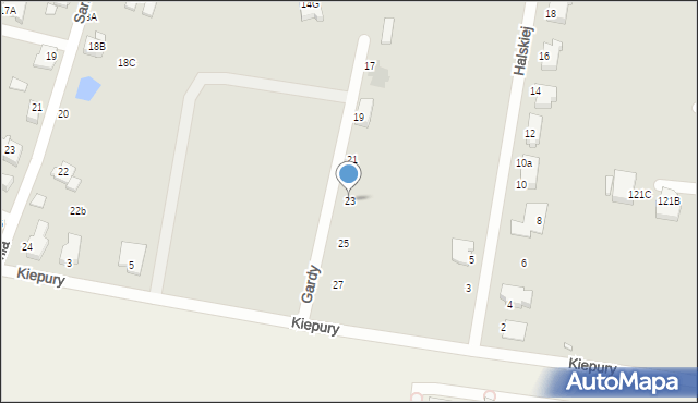 Wrocław, Gardy Jerzego, 23, mapa Wrocławia