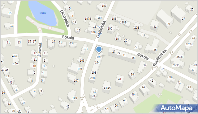 Wrocław, Gajowicka, 192, mapa Wrocławia