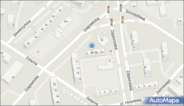 Wrocław, Gajowicka, 68, mapa Wrocławia