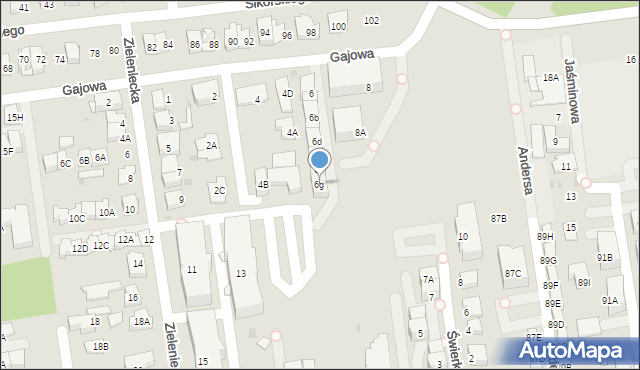 Ząbki, Gajowa, 6g, mapa Ząbki