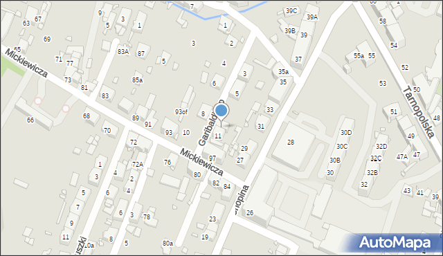 Zabrze, Garibaldiego Giuseppe, gen., 9, mapa Zabrza