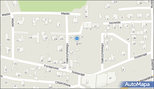 Zabrze, Gałczyńskiego Konstantego Ildefonsa, 15, mapa Zabrza