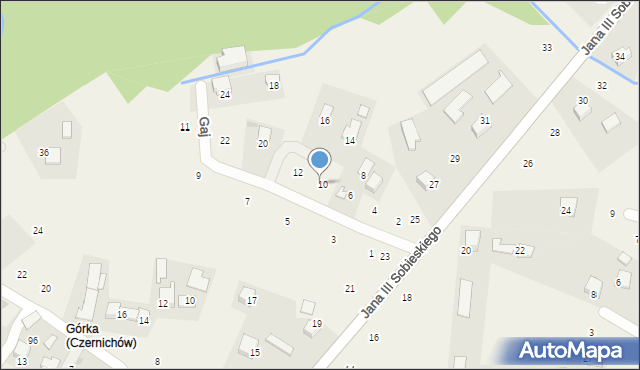 Zagacie, Gaj, 10, mapa Zagacie