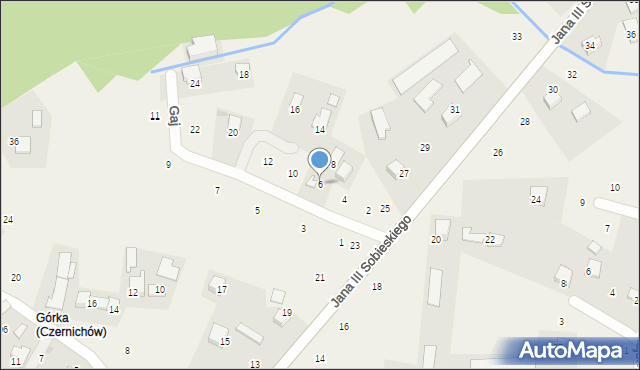 Zagacie, Gaj, 6, mapa Zagacie