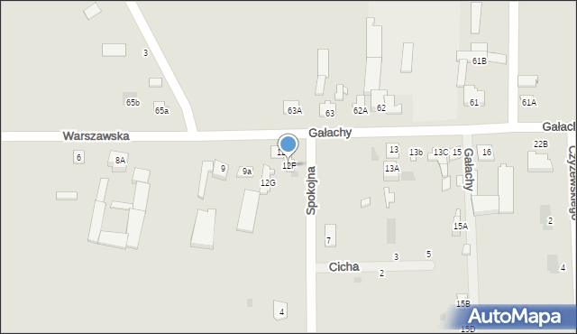 Zakroczym, Gałachy, 12F, mapa Zakroczym